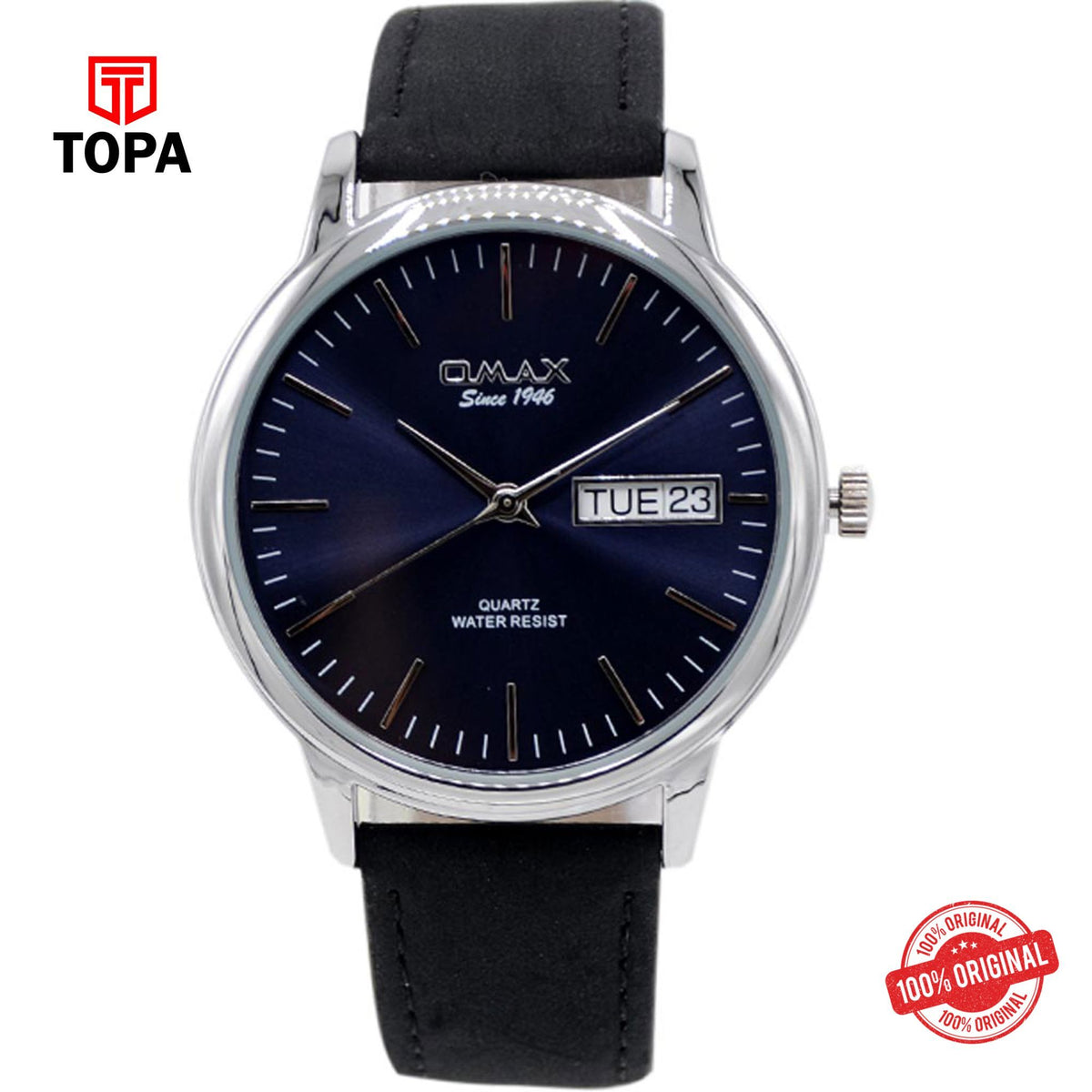 Topa Omax-PRZ039IB04-Leather-Strap-Men-Watch - Product Image 1
