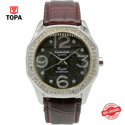 Topa Omax-Q009G32I-Leather-Band-Women-Watch - Product Image 1