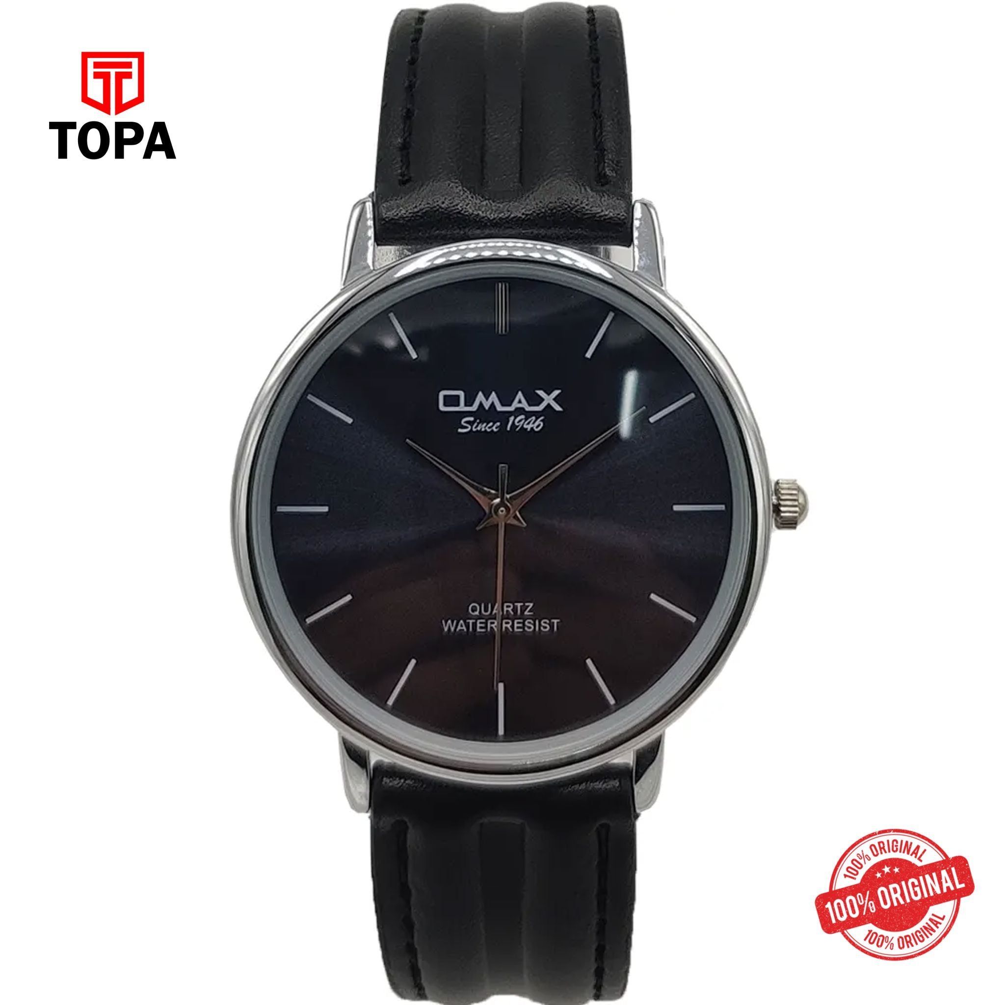Topa Omax-SC7491IB24-Leather-Band-Men-Watch - Product Image 1