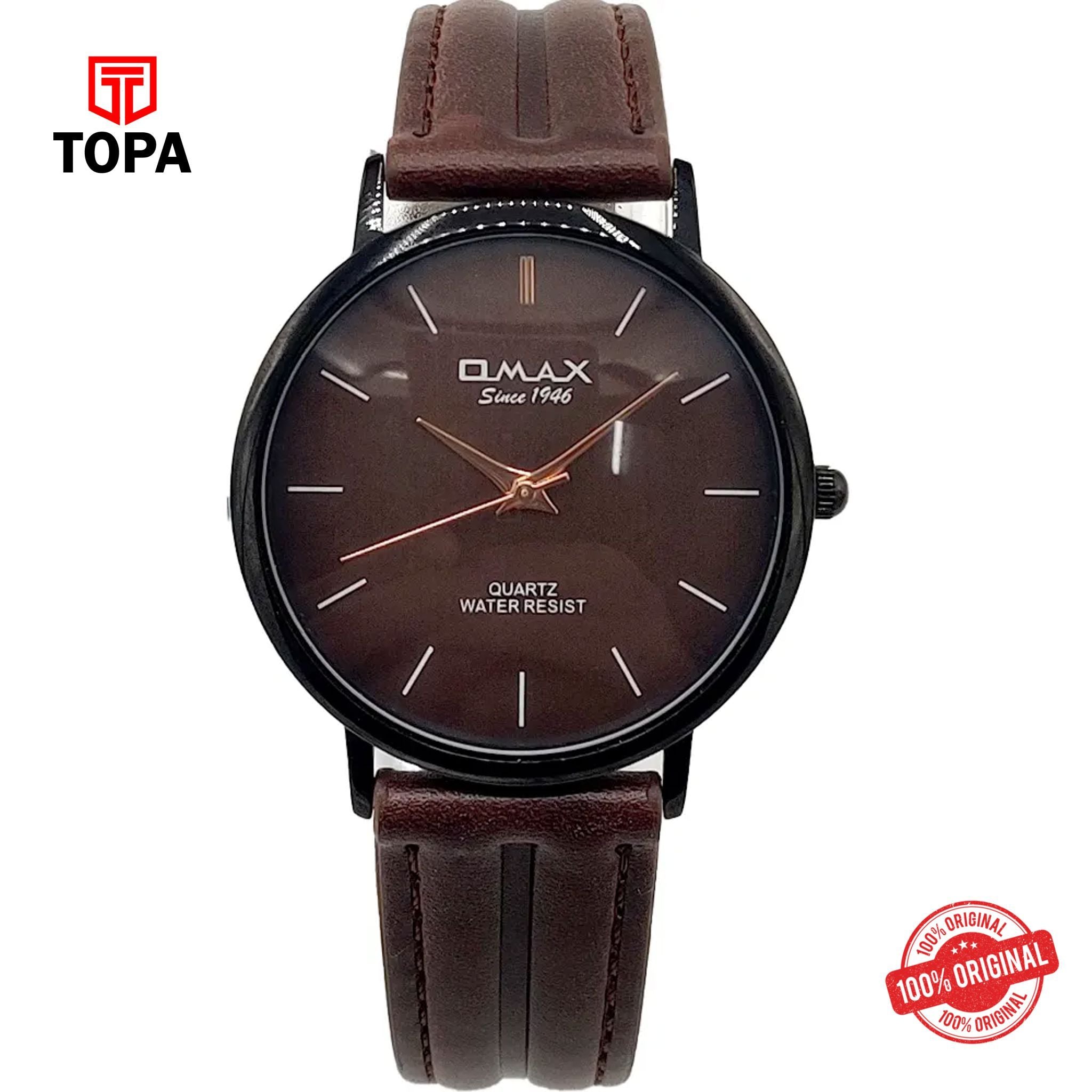 Topa Omax-SC7491M55IO-Leather-Band-Men-Watch - Product Image 1