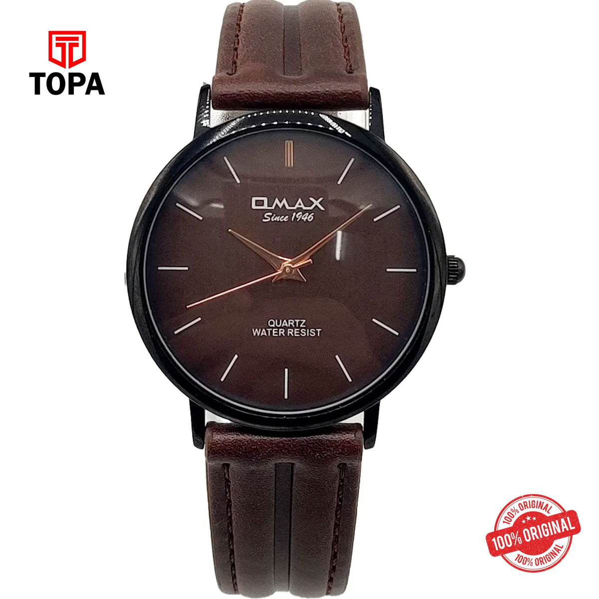 Topa Omax-SC7491M55IO-Leather-Band-Men-Watch - Product Image 1