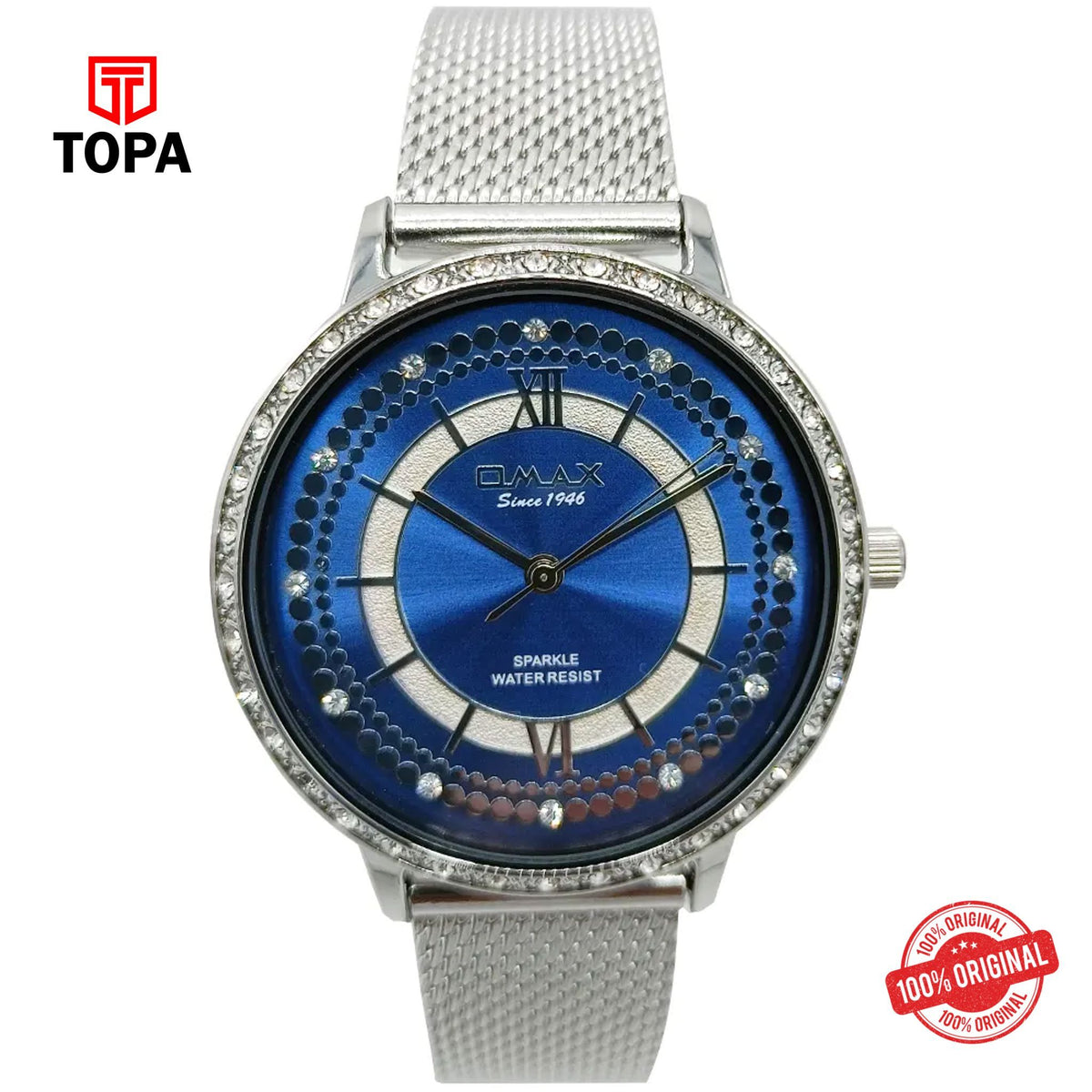 Topa Omax-SPM02-CRM-BLU-Mesh-Band-Women-Watch - Product Image 1