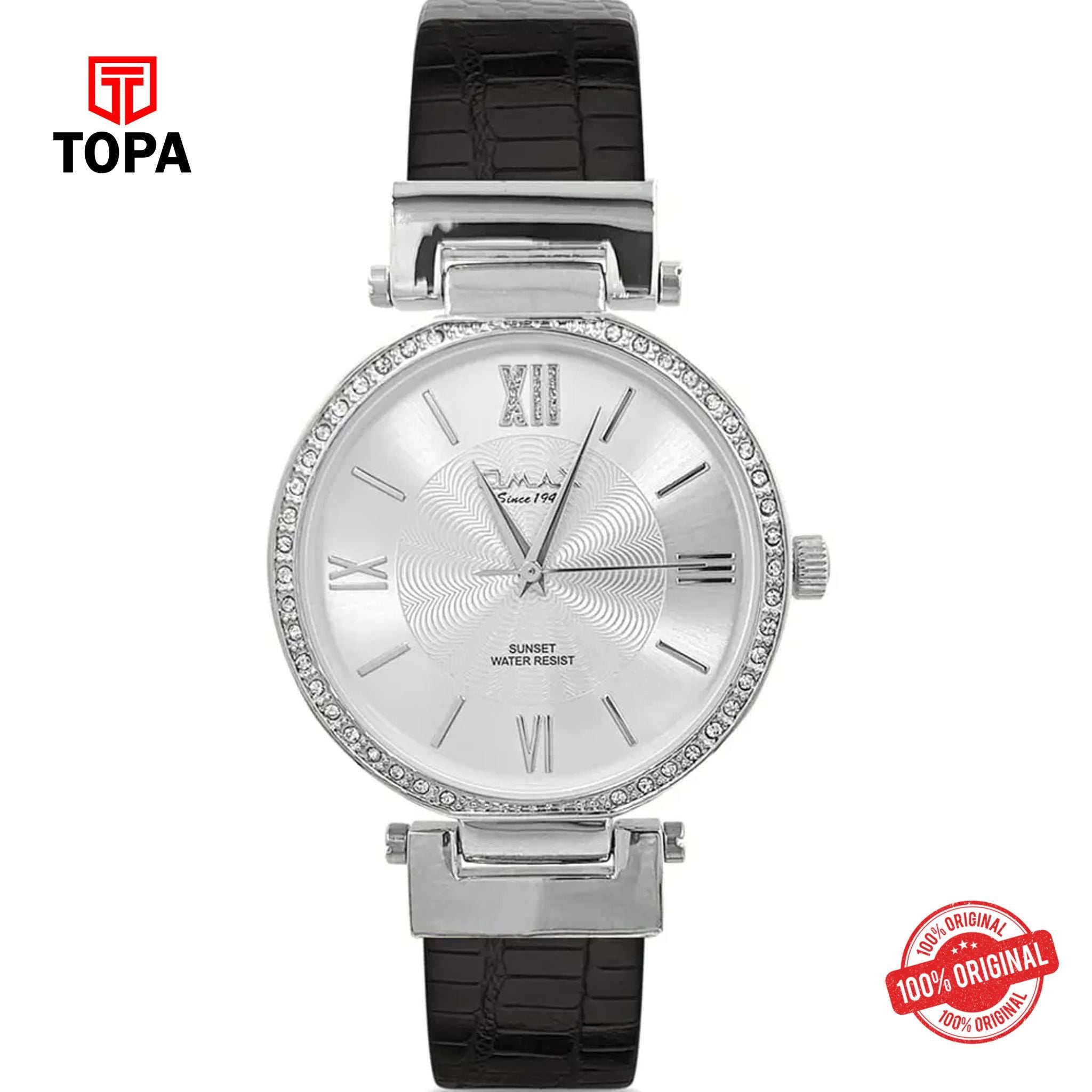 Topa Omax-SU001P62I-Leather-Band-Women-Watch - Product Image 1