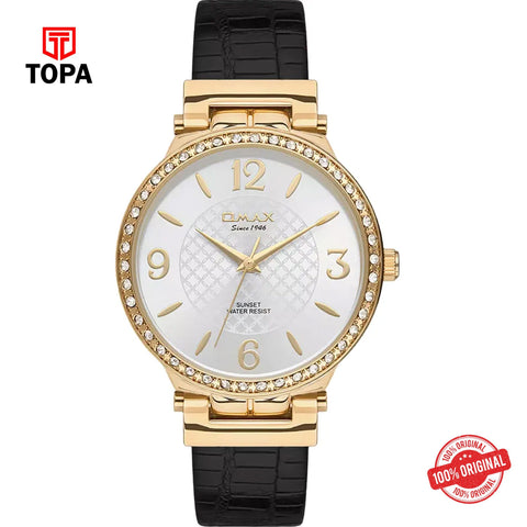 Topa Omax-SU002G62I-Leather-Band-Women-Watch - Product Image 1