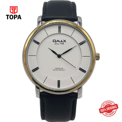 Topa Omax-SX7001QQ12-Leather-Band-Men-Watch - Product Image 1
