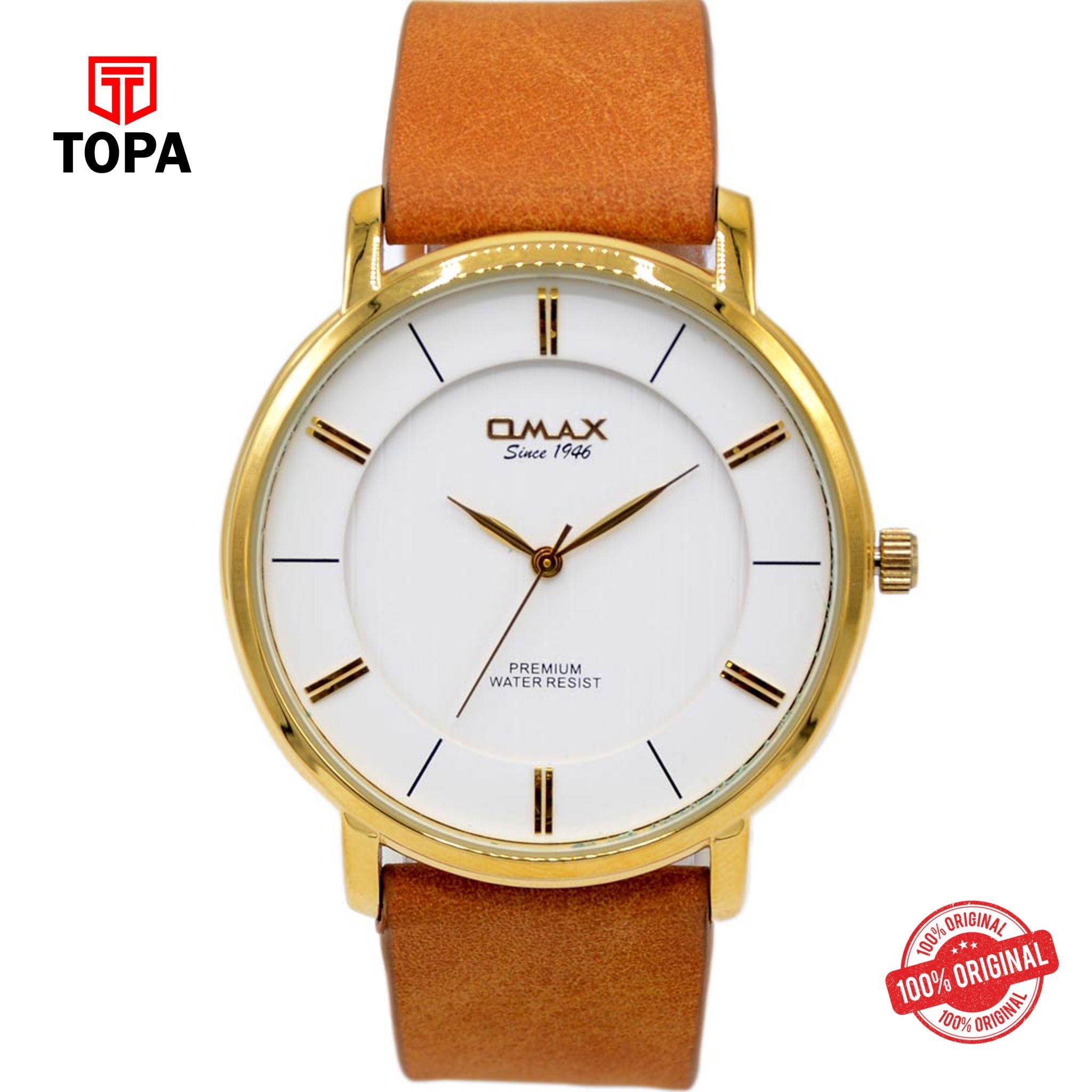 Topa Omax-SX7001QQ23-Leather-Band-Men-Watch - Product Image 1