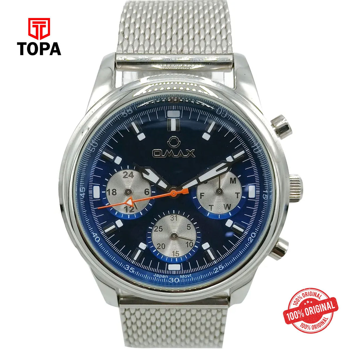 Topa Omax-VC01P46I-Mesh-Band-Men-Watch - Product Image 1