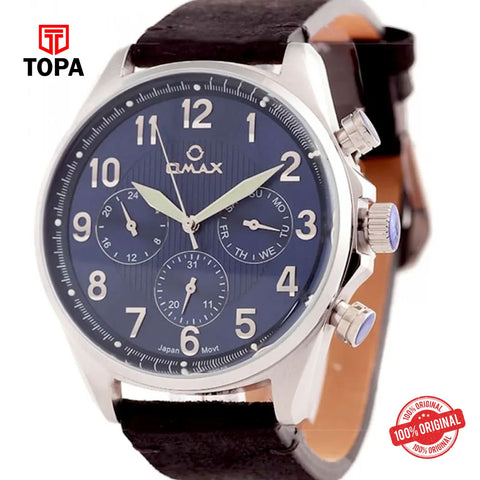 Topa Omax-VC04P42I-Leather-Band-Men-Watch - Product Image 1