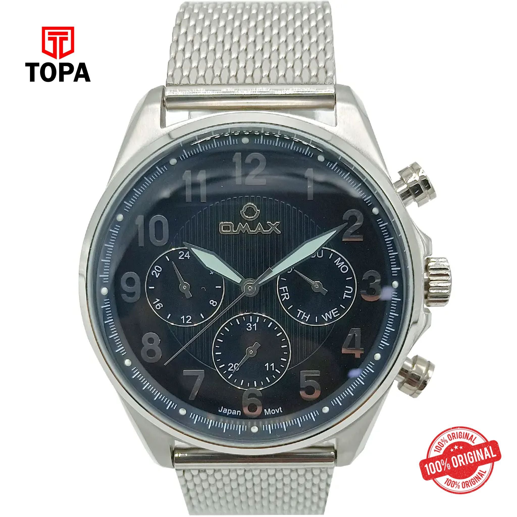 Topa Omax-VC05P26I-Mesh-Band-Men-Watch - Product Image 1