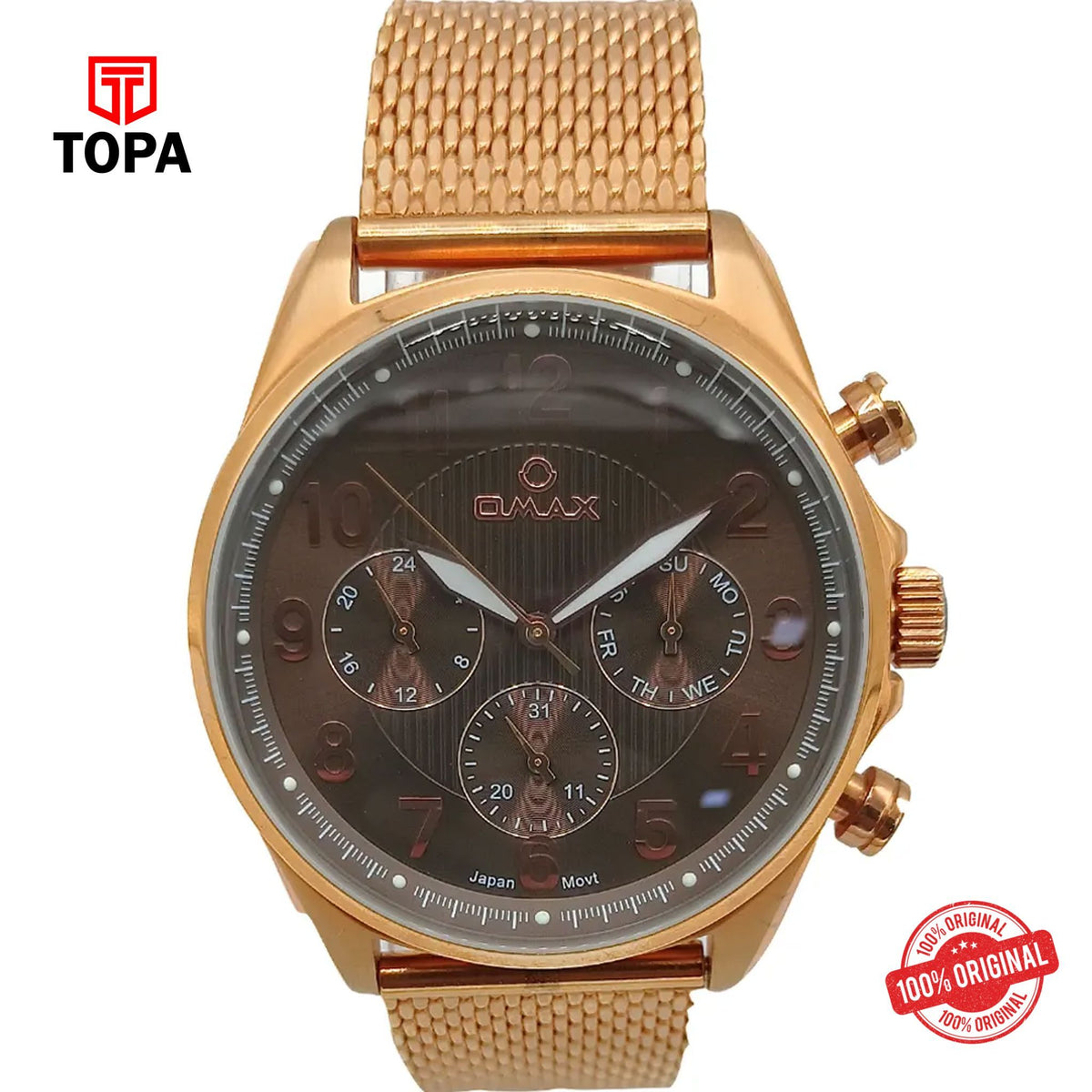 Topa Omax-VC05R58I-Mesh-Band-Men-Watch - Product Image 1