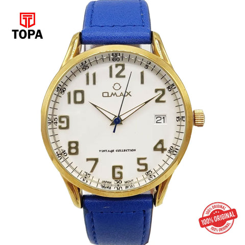 Topa Omax-VC09G64A-Leather-Band-Men-Watch - Product Image 1