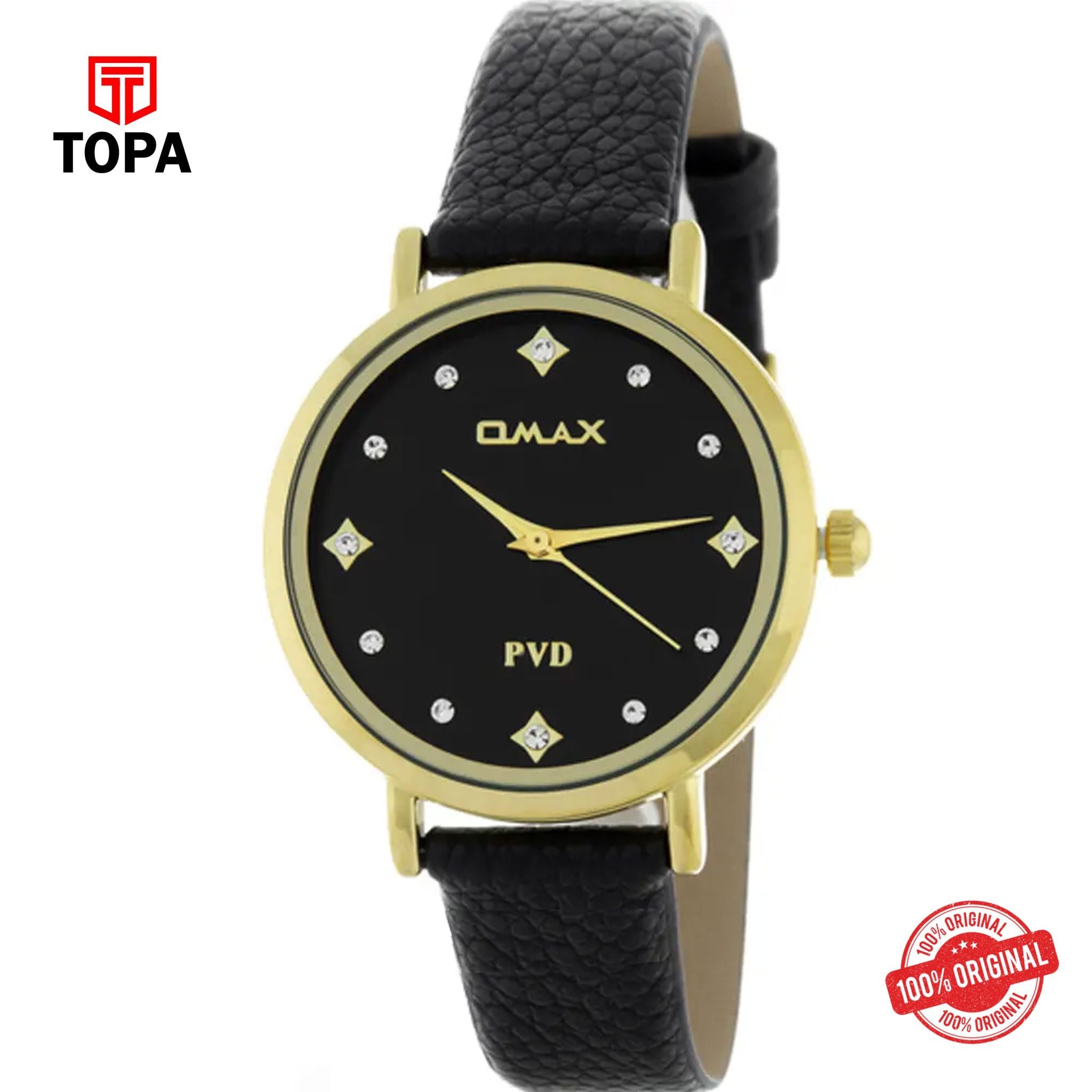 Topa Omax-ZE0004QB02-Leather-Band-Women-Watch - Product Image 1