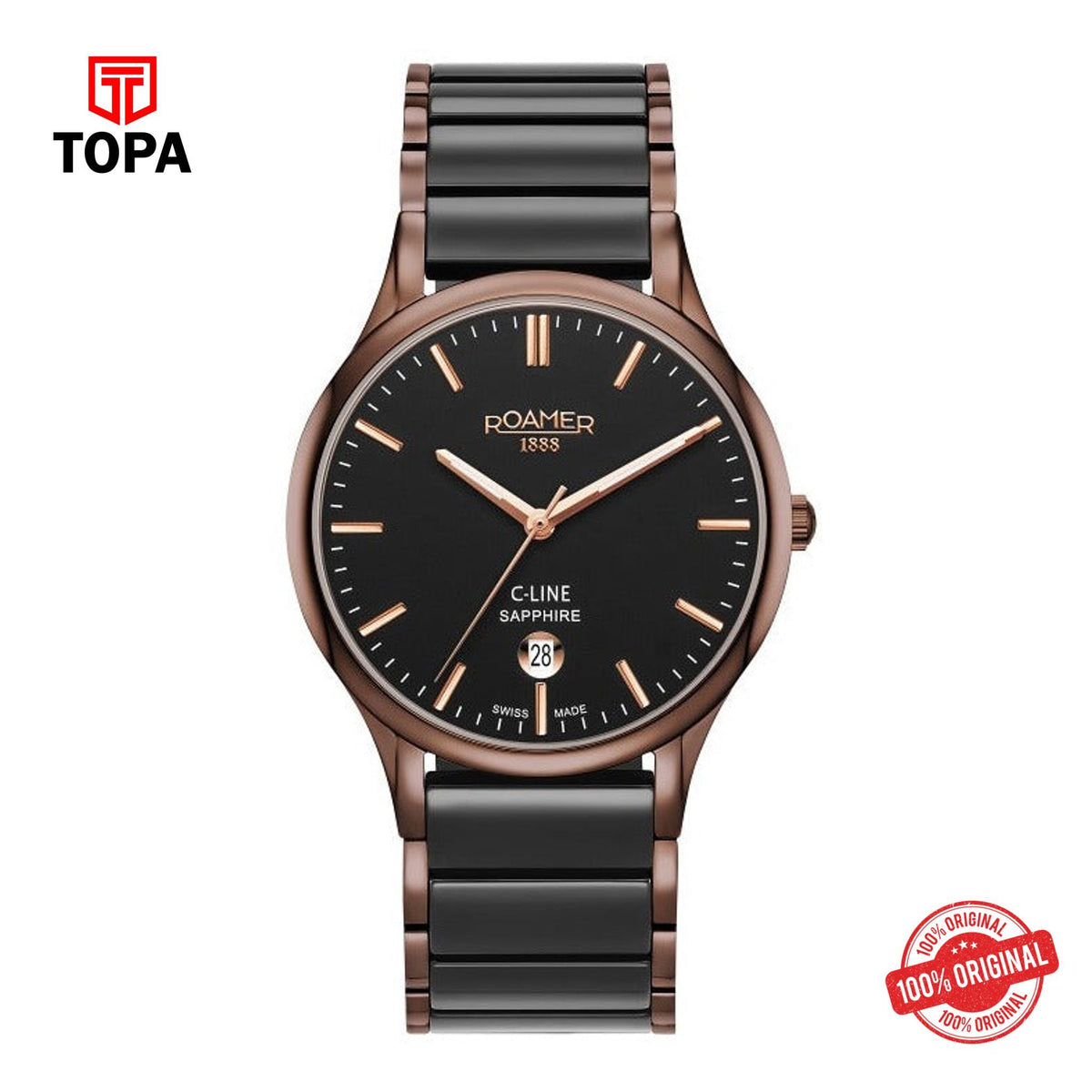 Topa ROAMER - 658833 43 55 61 - MENS WRISTWATCH  CERAMIC - Product Image 1
