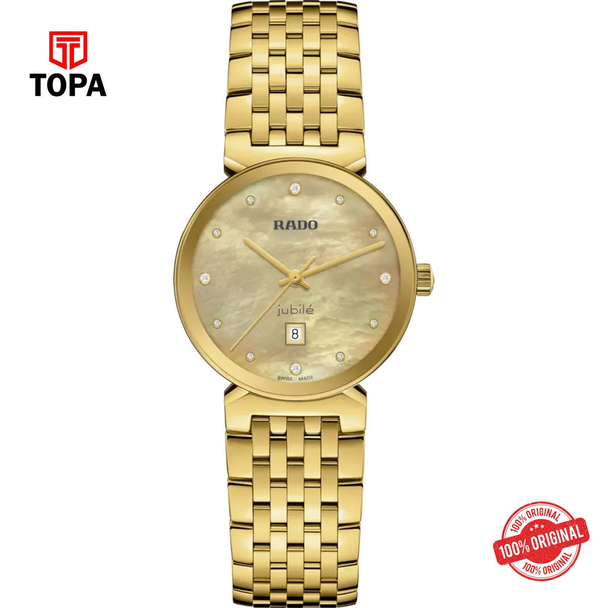 Topa Rado-R48915903-Florence-Diamonds-Metal-Band-Women-Watch - Product Image 1