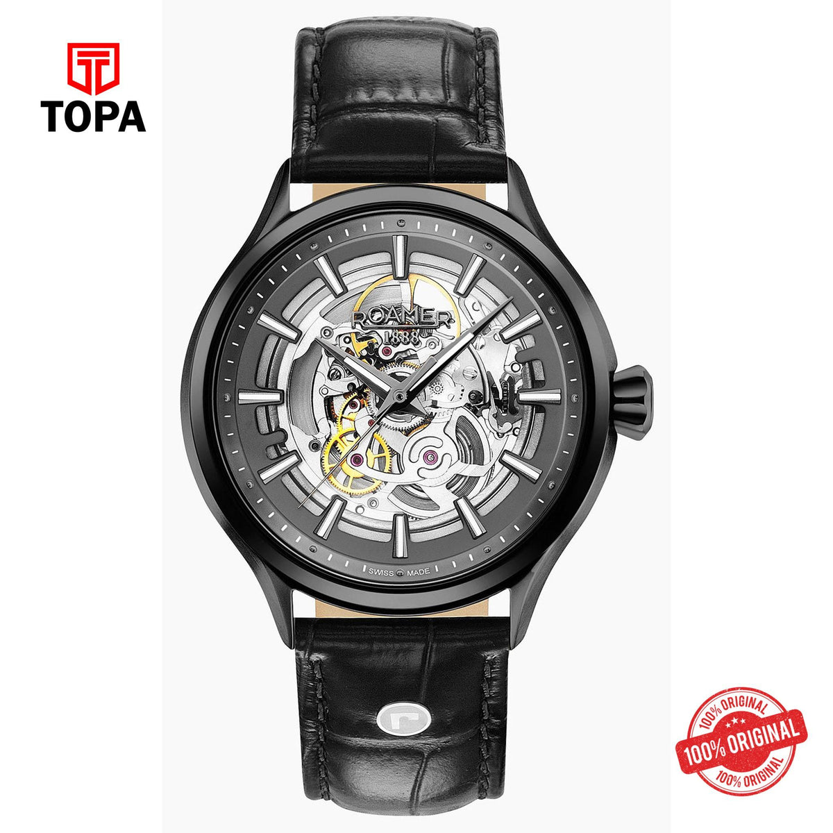 Topa Roamer - 101663 40 55 05N - Competence Skeleton Strap Watch For Men's - Product Image 1
