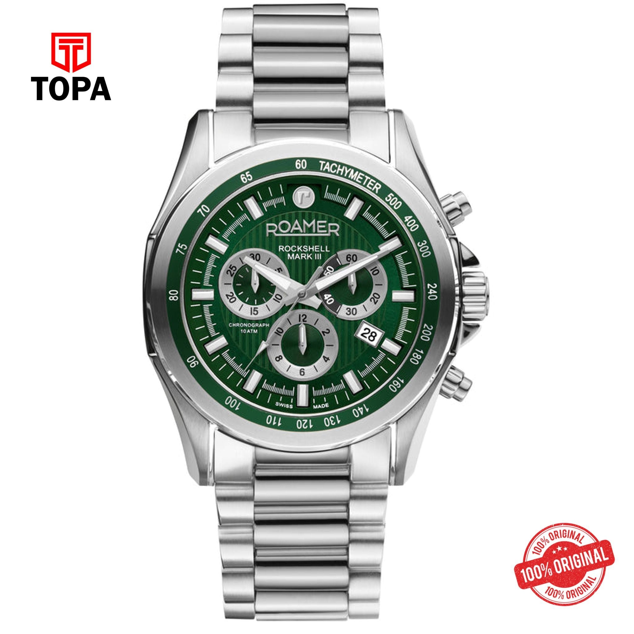 Topa Roamer - 220837 41 75 50 - Rockshell Mark III Men's Green Watch - Product Image 1