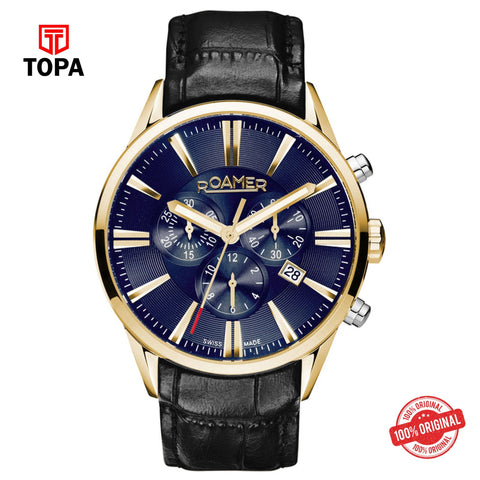 Topa Roamer - 508837 47 85 05 - Superior Chrono Black Leather Strap - Product Image 1