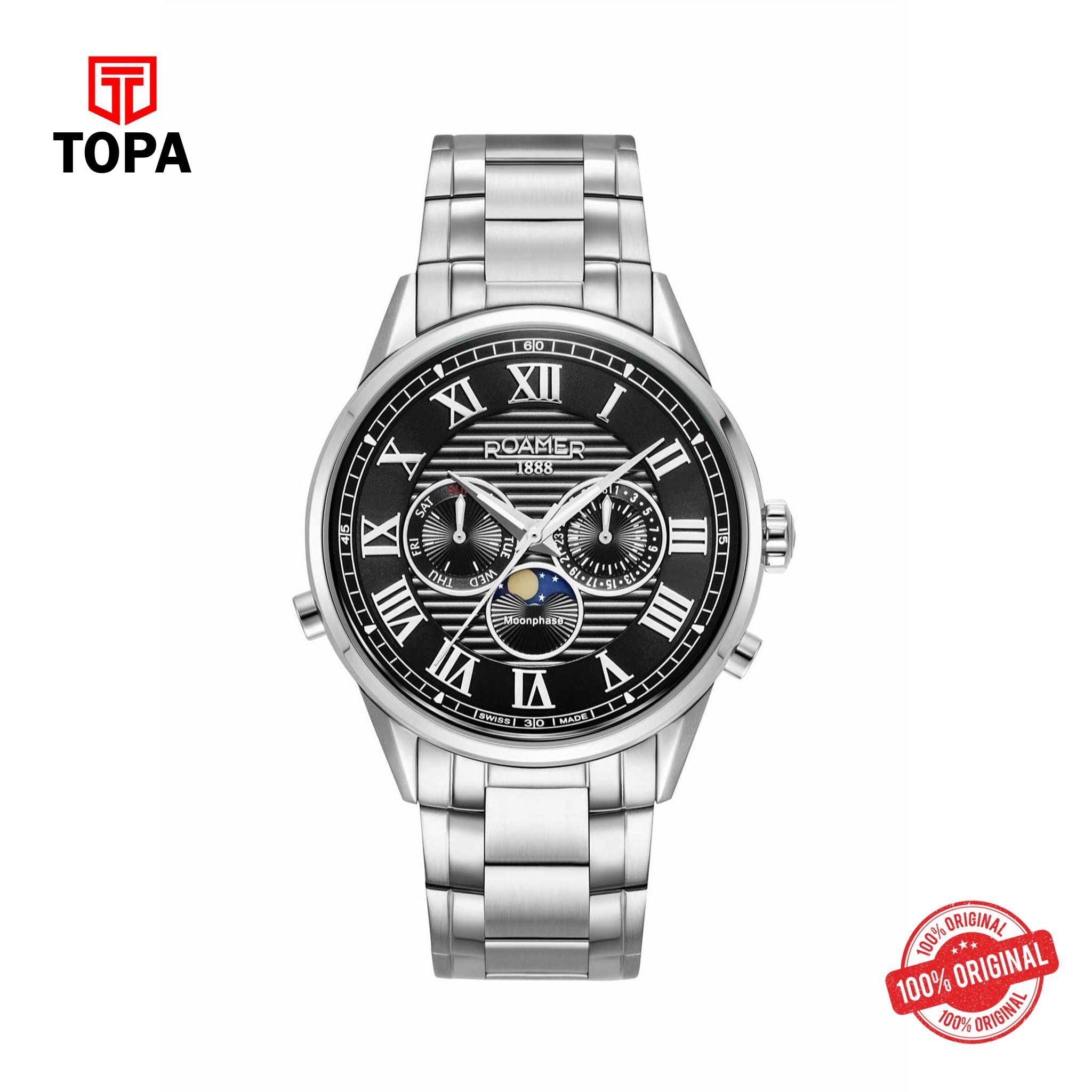 Topa Roamer - 513821 41 85 50-  Gents Quartz MOON PHASE - Product Image 1