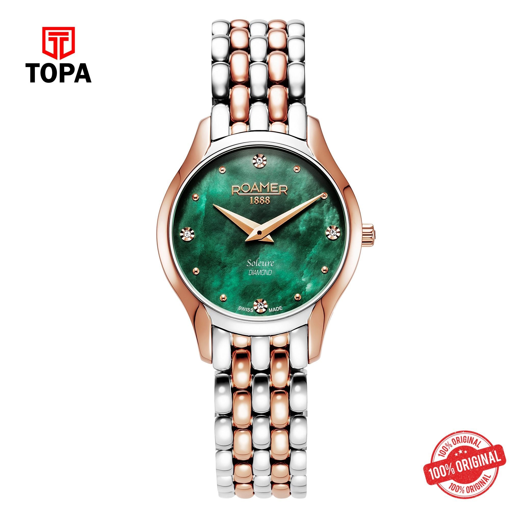 Topa Roamer - 547857 49 75 50 - SOLEURE DIAMOND Quartz Stainless Steel watch for Women - Product Image 1