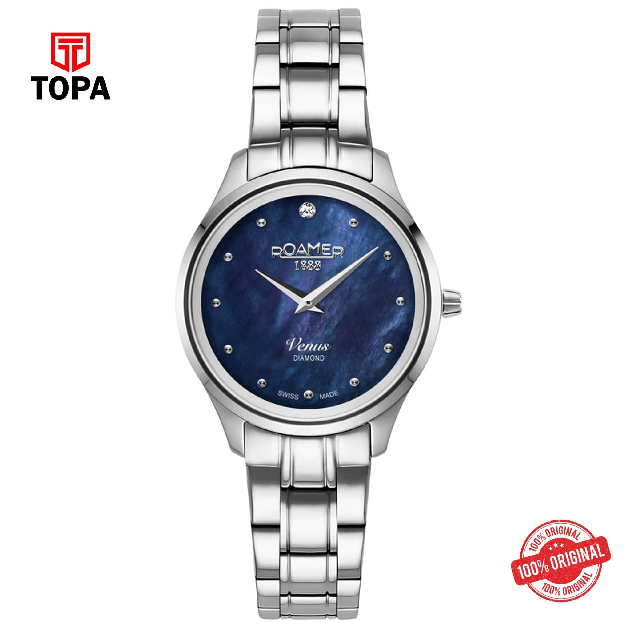 Topa Roamer - 601857 41 49 20 - Venus Blue MOP Ladies Watch - Product Image 1