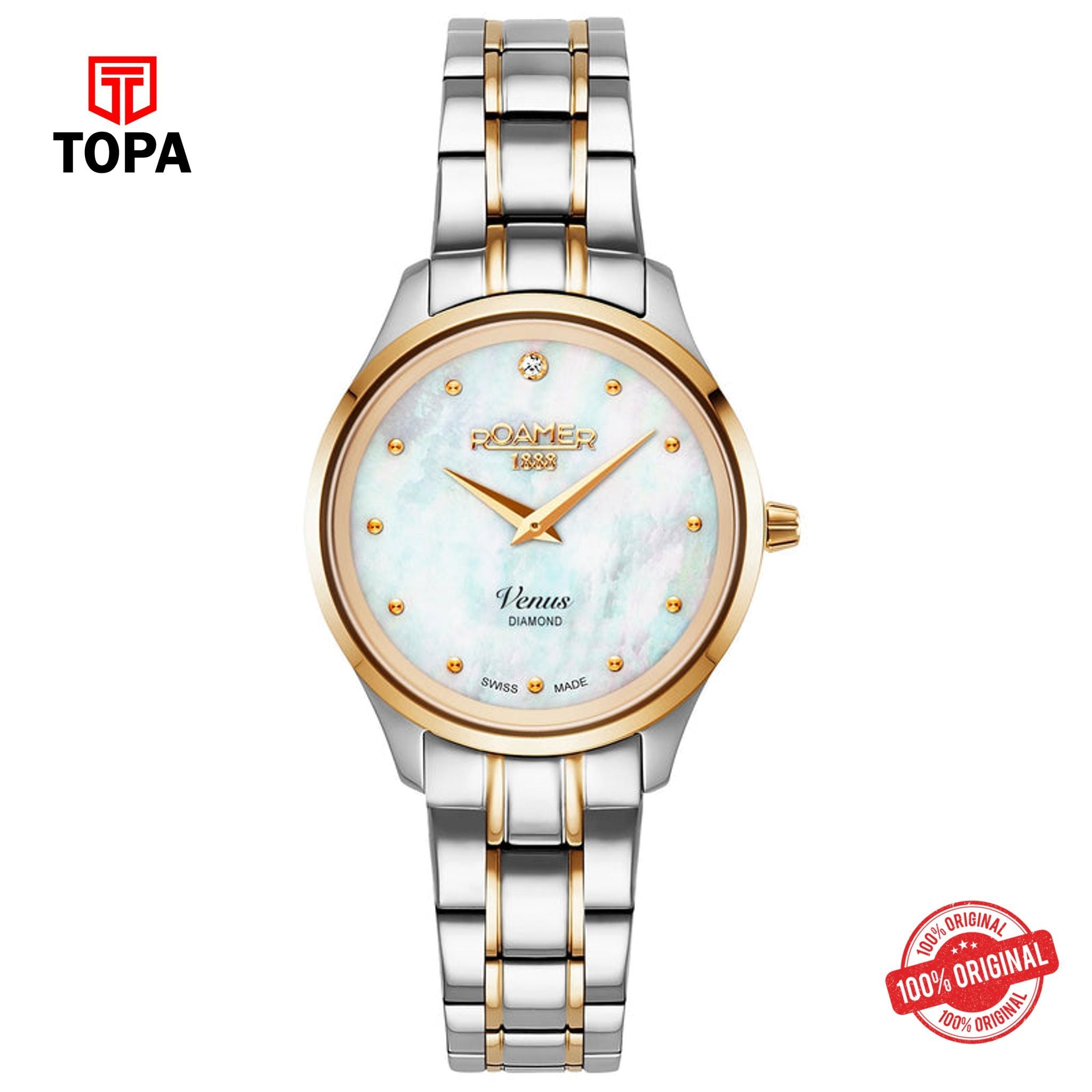 Topa Roamer - 601857 47 89 20 - Venus White MOP Ladies Watch - Product Image 1