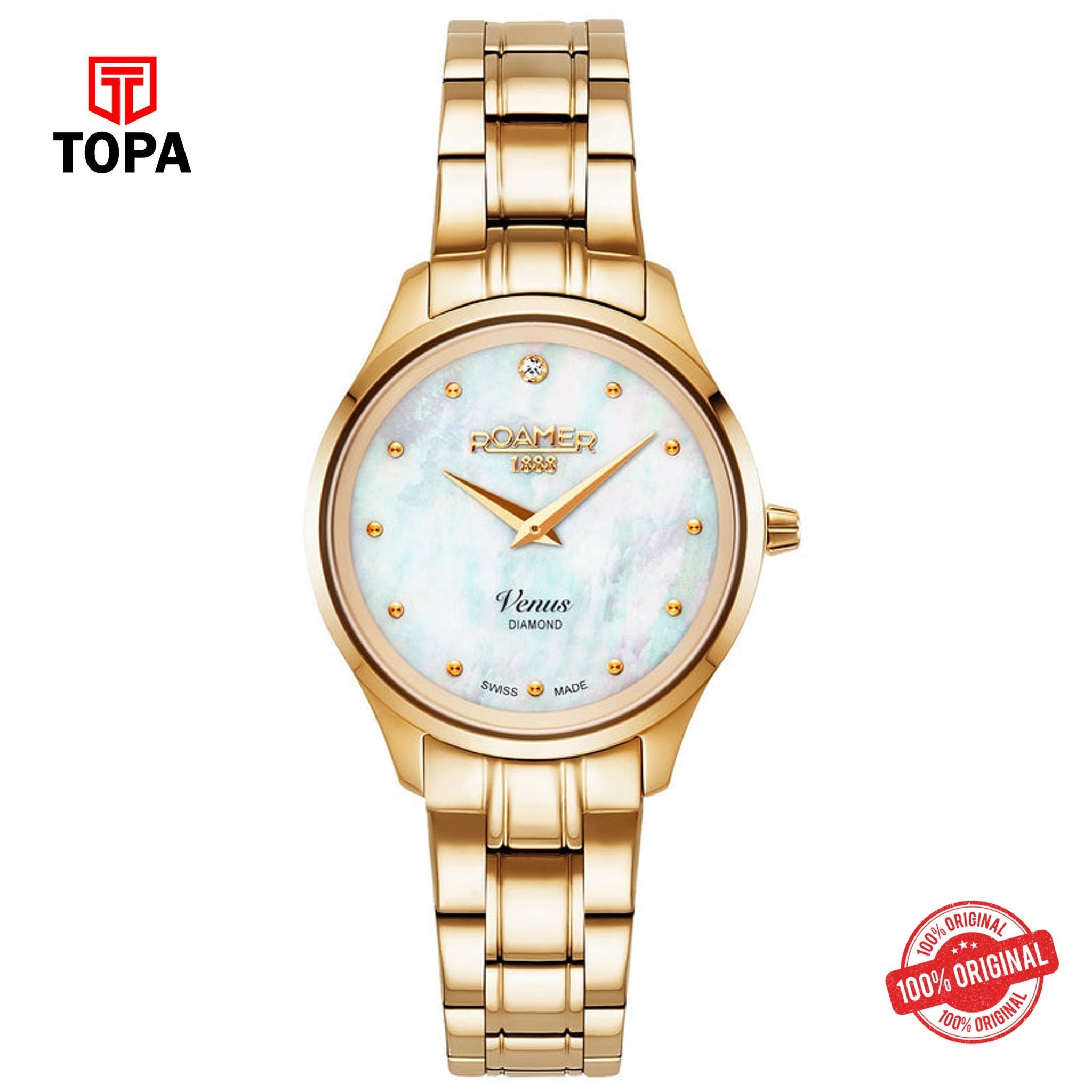 Topa Roamer - 601857 48 89 20 - Venus White MOP Ladies Watch - Product Image 1
