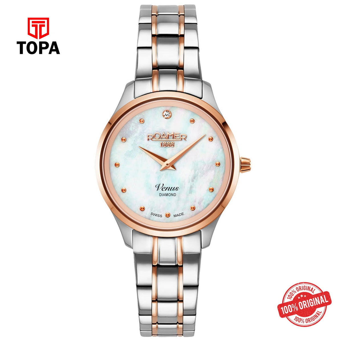 Topa Roamer - 601857 49 89 20 - Venus White MOP Ladies Watch - Product Image 1