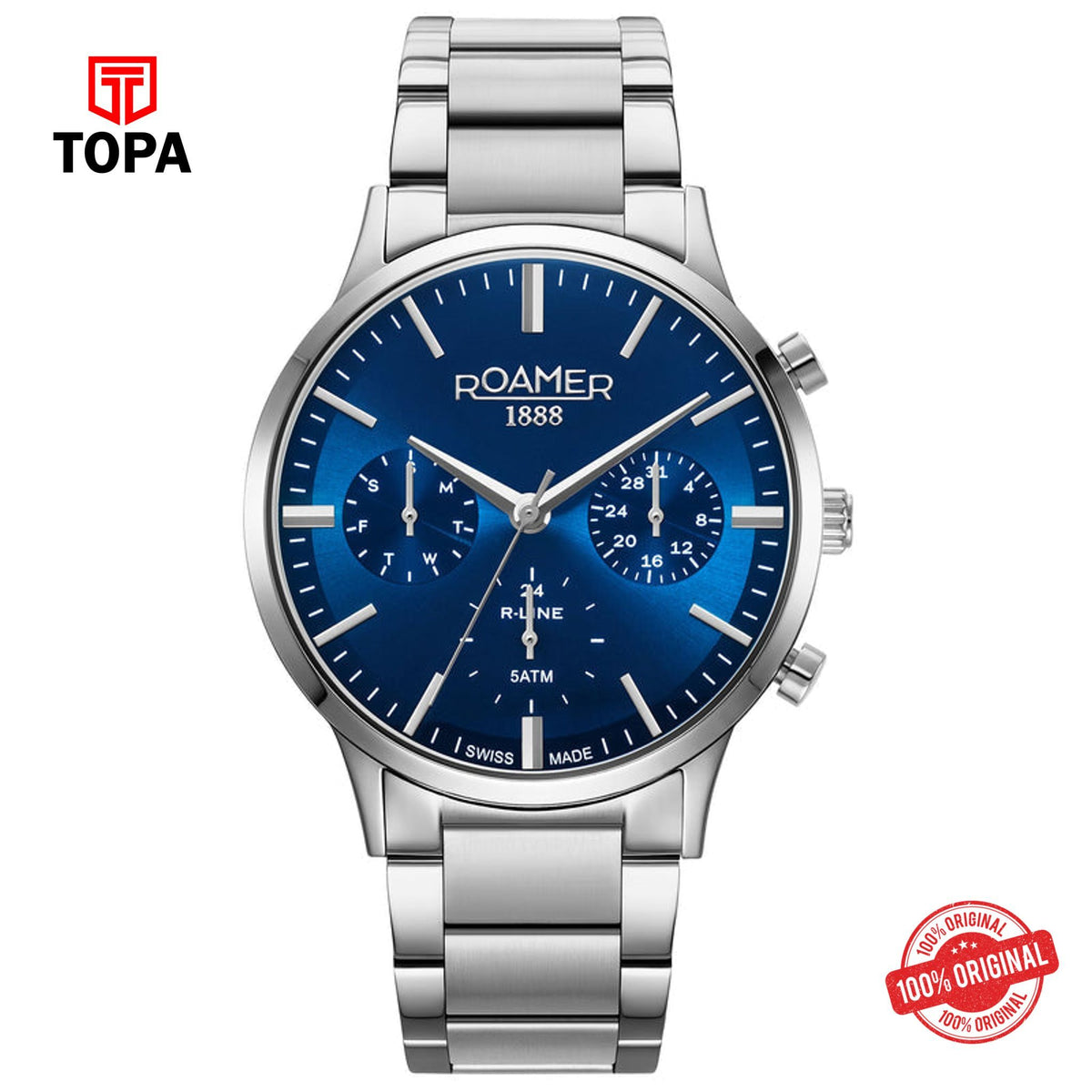 Topa Roamer - 718982 41 45 70 - Multifunction Men's Blue Watch - Product Image 1