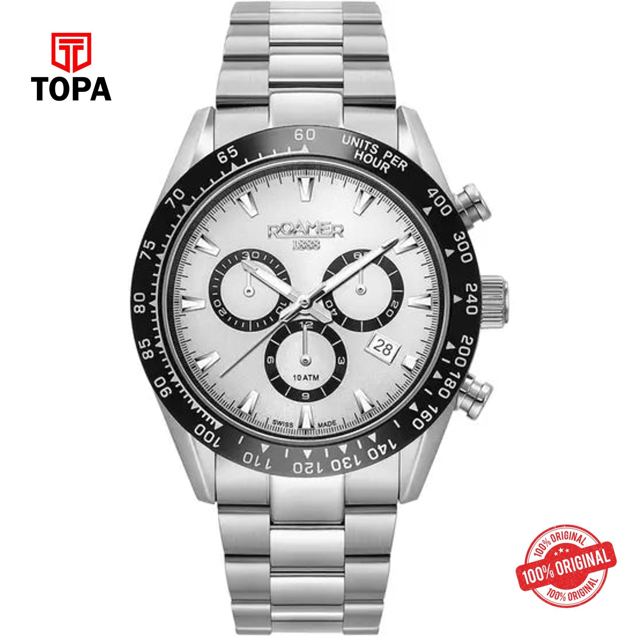 Topa Roamer - 850837 41 15 20  - MONZA Chronograph Stainless Steel Watch For Men's - Product Image 1