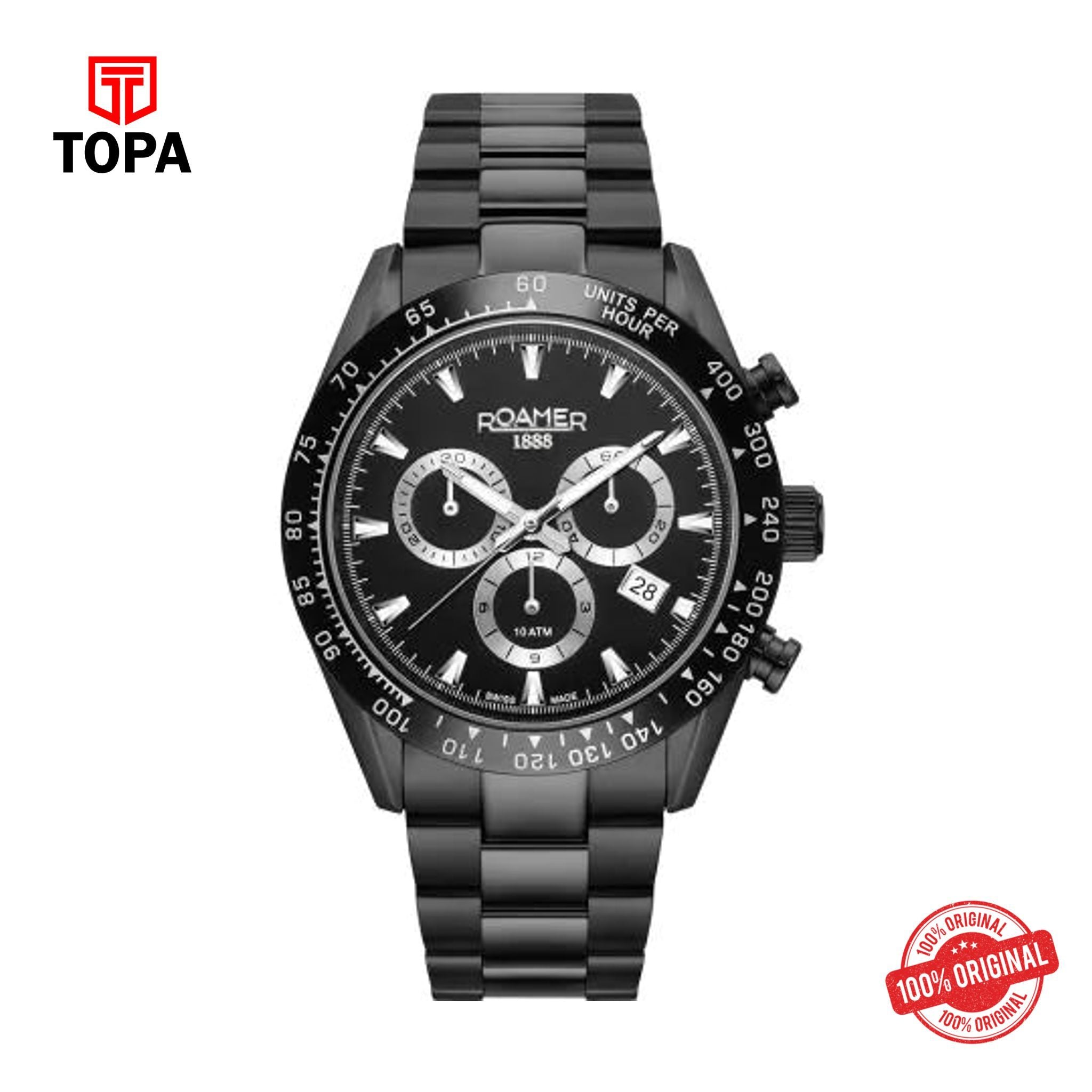 Topa Roamer - 850837 44 55 20 - MONZA Chronograph Stainless Steel Watch For Men's - Product Image 1
