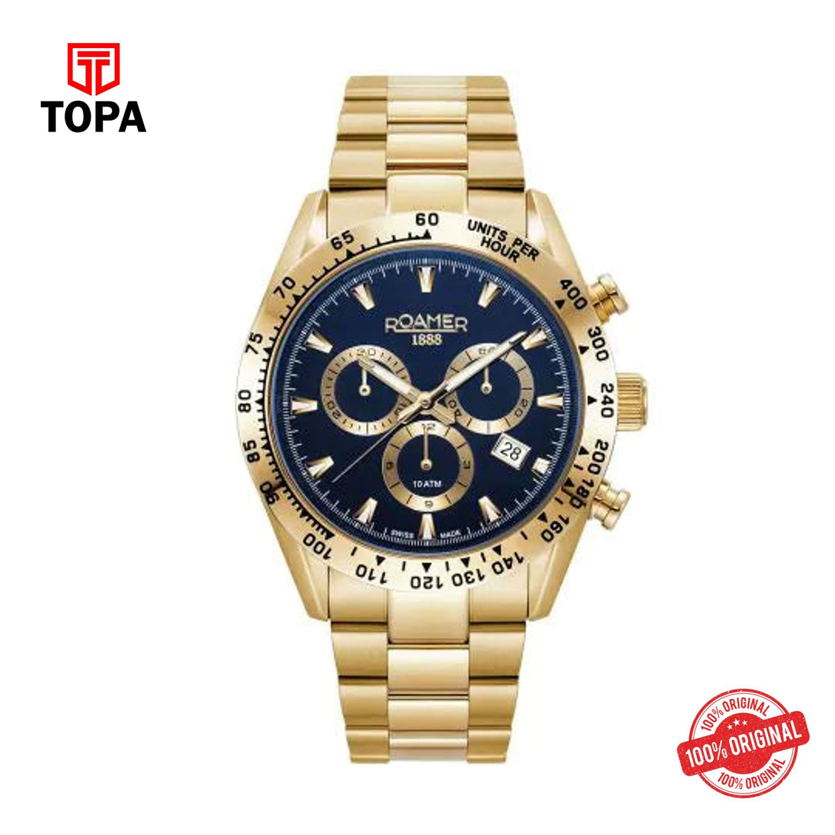 Topa Roamer - 850837 48 45 20 - MONZA Chronograph Stainless Steel Watch For Men's - Product Image 1