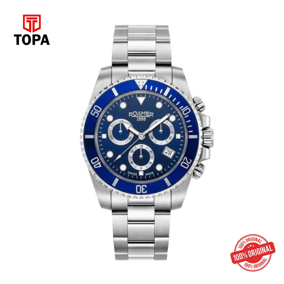 Topa Roamer - 851837 41 45 20 - Deep Sea Chronograph Stainless Steel Watch For Men's - Product Image 1