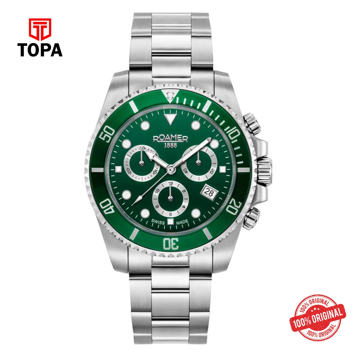 Topa Roamer - 851837 41 75 20 - Deep Sea Chronograph Stainless Steel Watch For Men's - Product Image 1