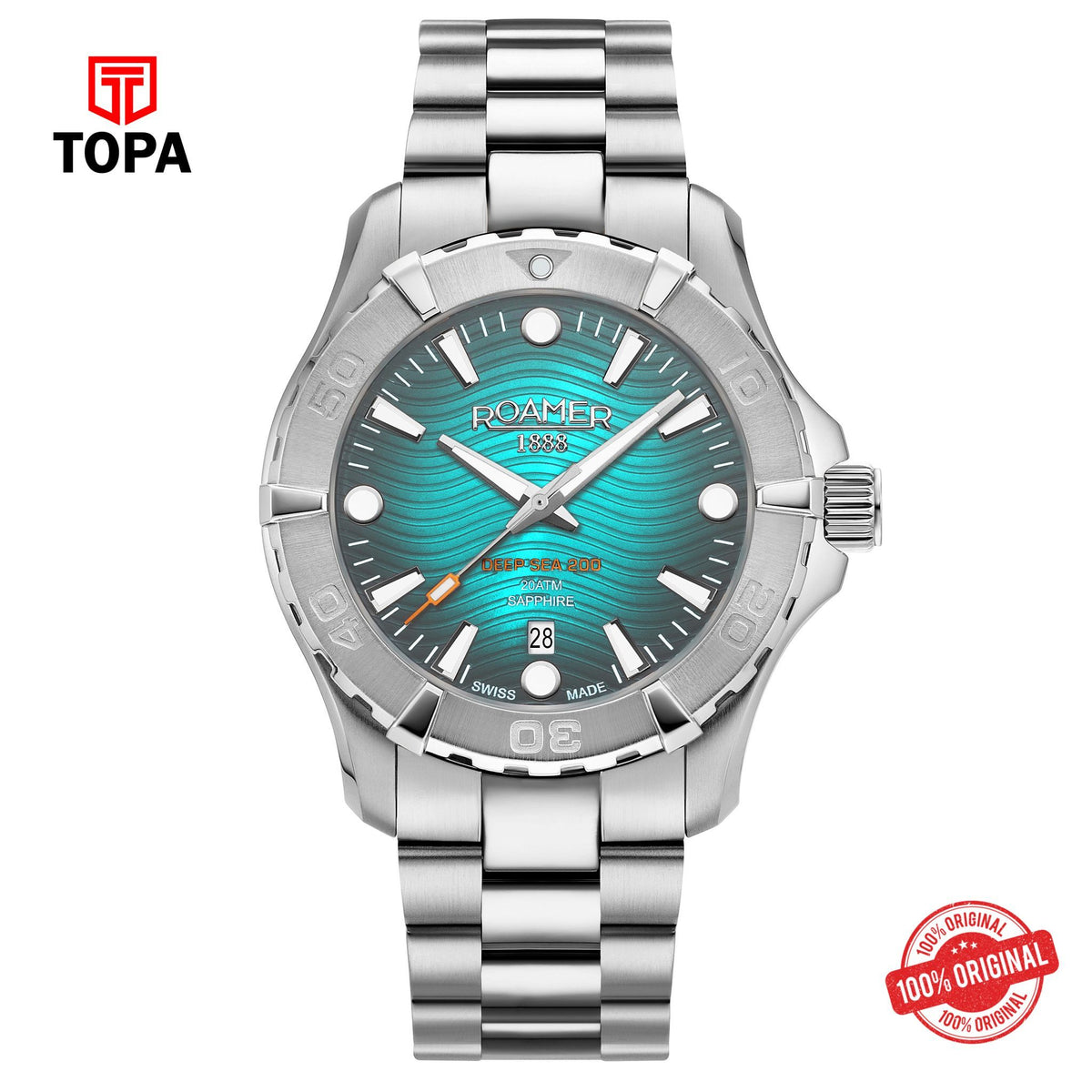 Topa Roamer - 860833 41 05 70 - Deep Sea 200 Stainless Steel Watch For Men's - Product Image 1