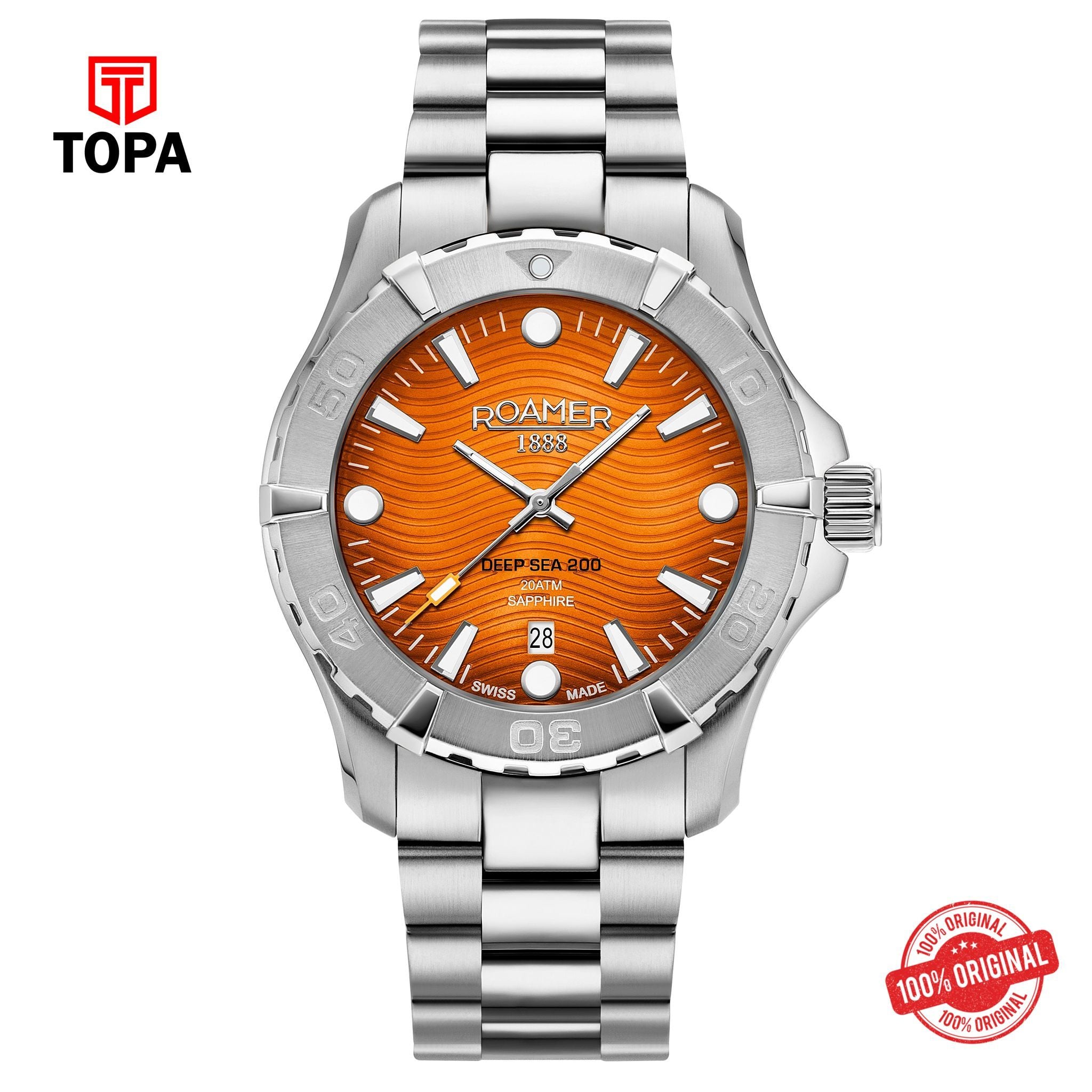 Topa Roamer - 860833 41 65 70 - Deep Sea 200 Stainless Steel Watch For Men's - Product Image 1