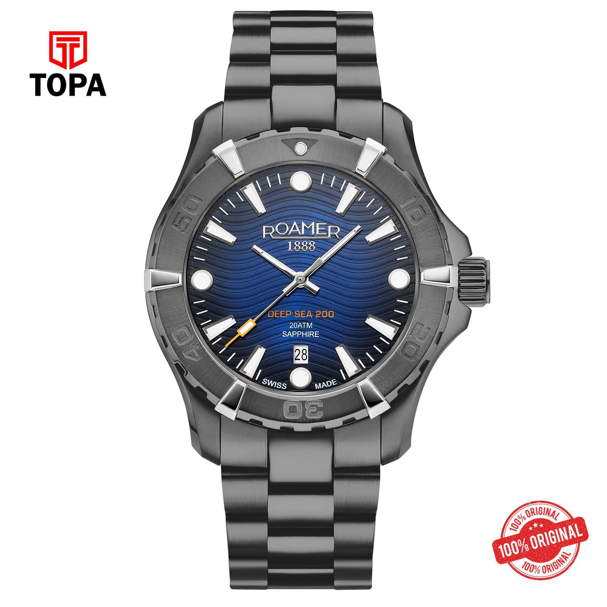 Topa Roamer - 860833 44 45 70 - Deep Sea 200 Stainless Steel Watch For Men's - Product Image 1