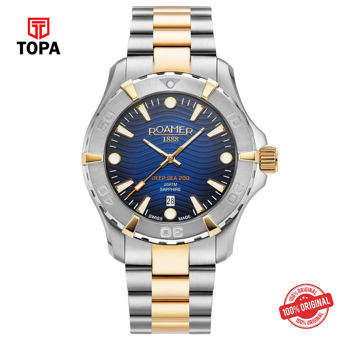 Topa Roamer - 860833 47 45 70 - Deep Sea 200 Stainless Steel Watch For Men's - Product Image 1