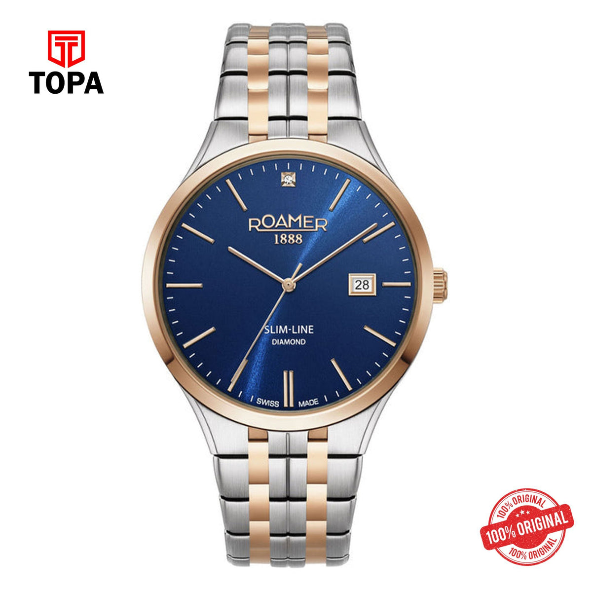 Topa Roamer - 864833 49 45 50 - Slim-Line Analog Watch for Men - Product Image 1