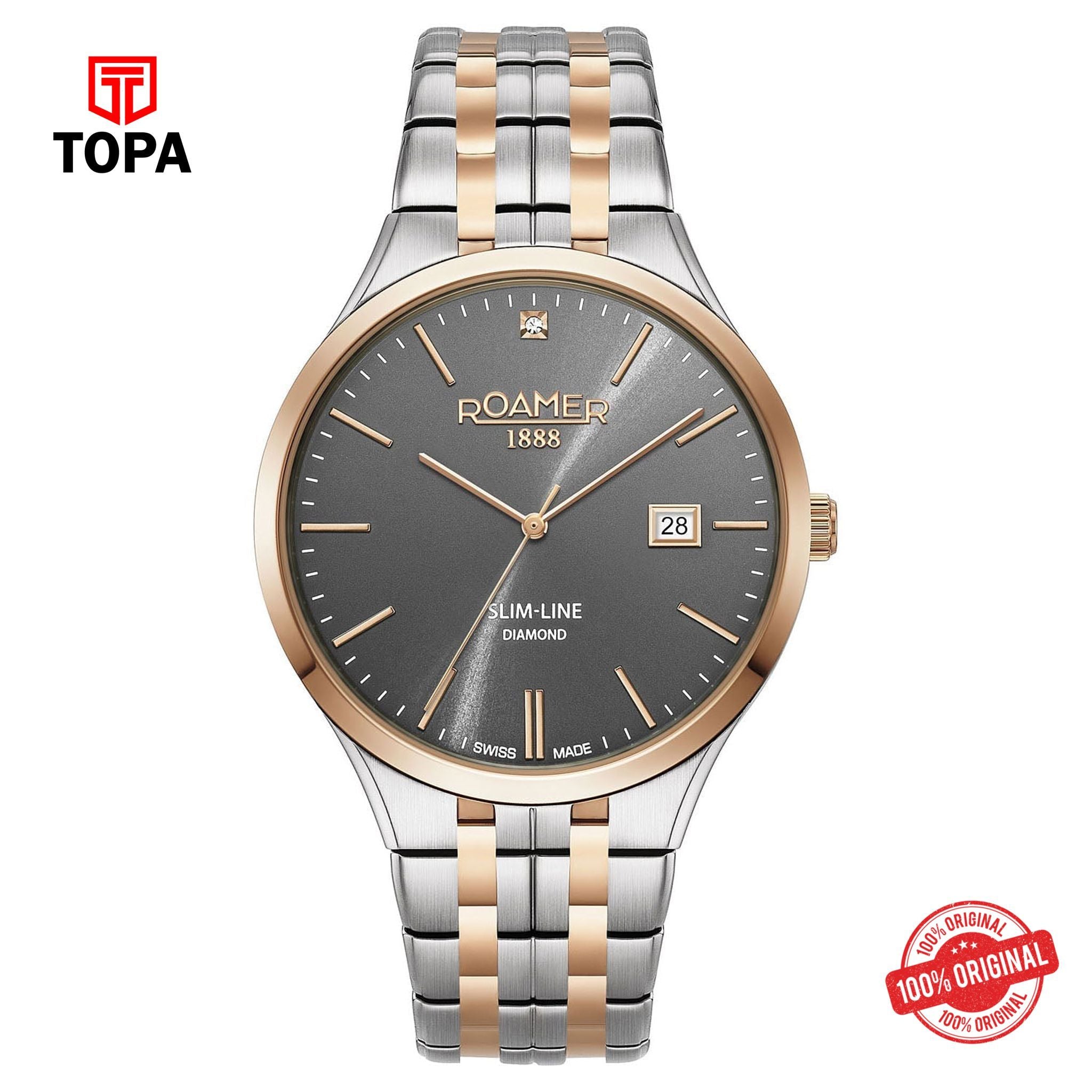Topa Roamer - 864833 49 55 50 - Slim-Line Analog Men's Watch - Product Image 1