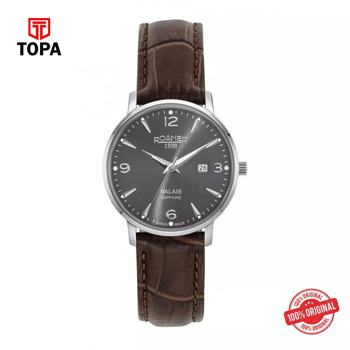 Topa Roamer - 958844 41 54 05 - VALAIS Leather Straps Quarts watch for Women - Product Image 1