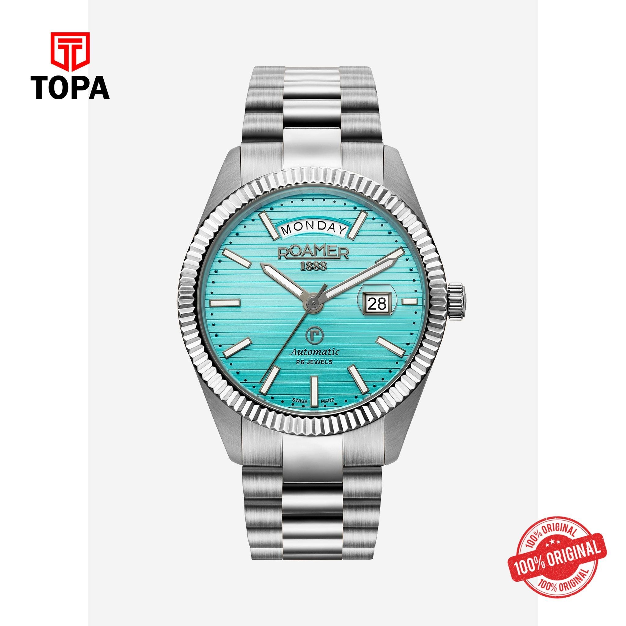 Topa Roamer -  981666 41 05 50 - PRIMELINE DAYDATE II Automatic Stainless Steel Watch for Men's - Product Image 1