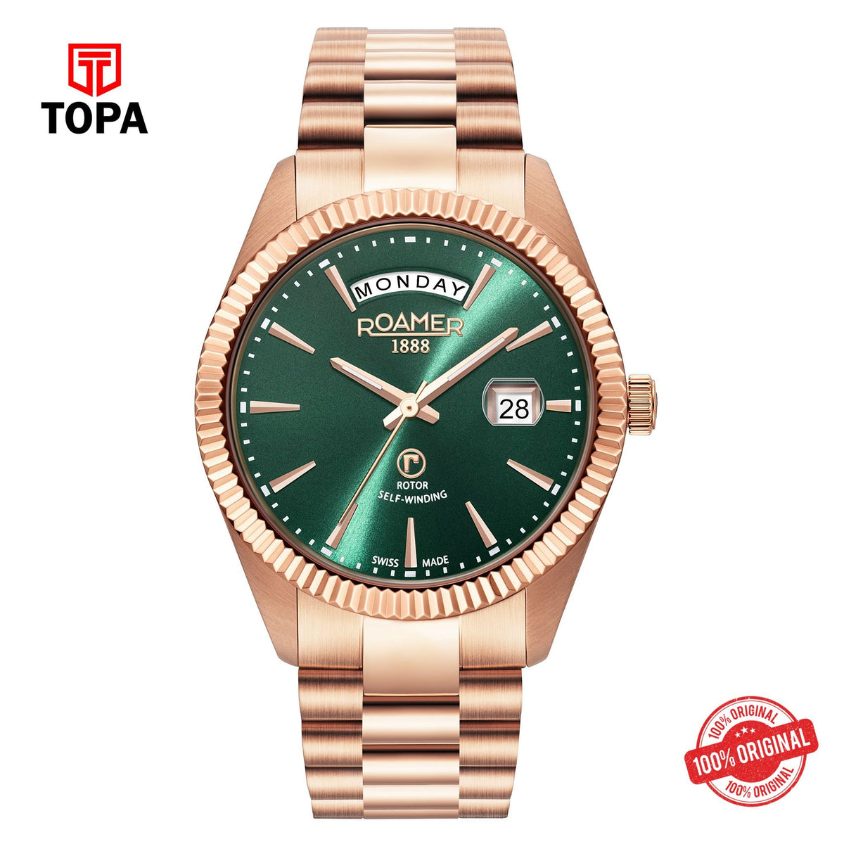 Topa Roamer - 981666 46 75 50 - PRIMELINE DAYDATE II Automatic Stainless Steel Watch for Men's - Product Image 1