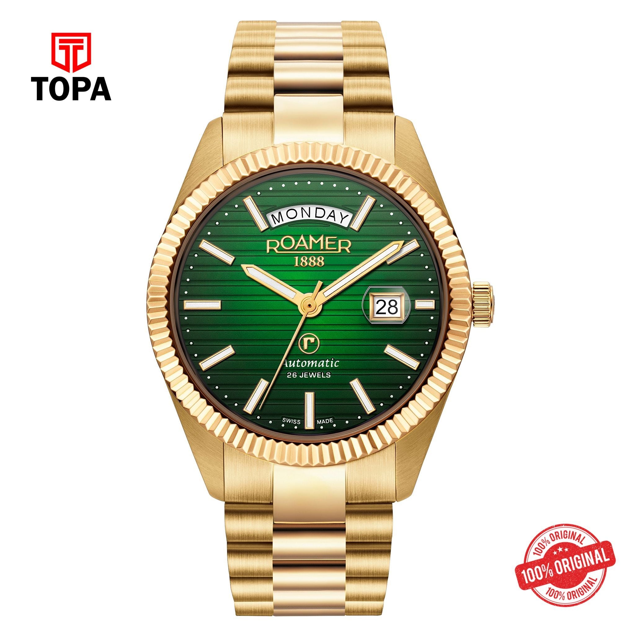 Topa Roamer - 981666 48 75 50 - PRIMELINE DAYDATE II Automatic Stainless Steel Watch for Men's - Product Image 1