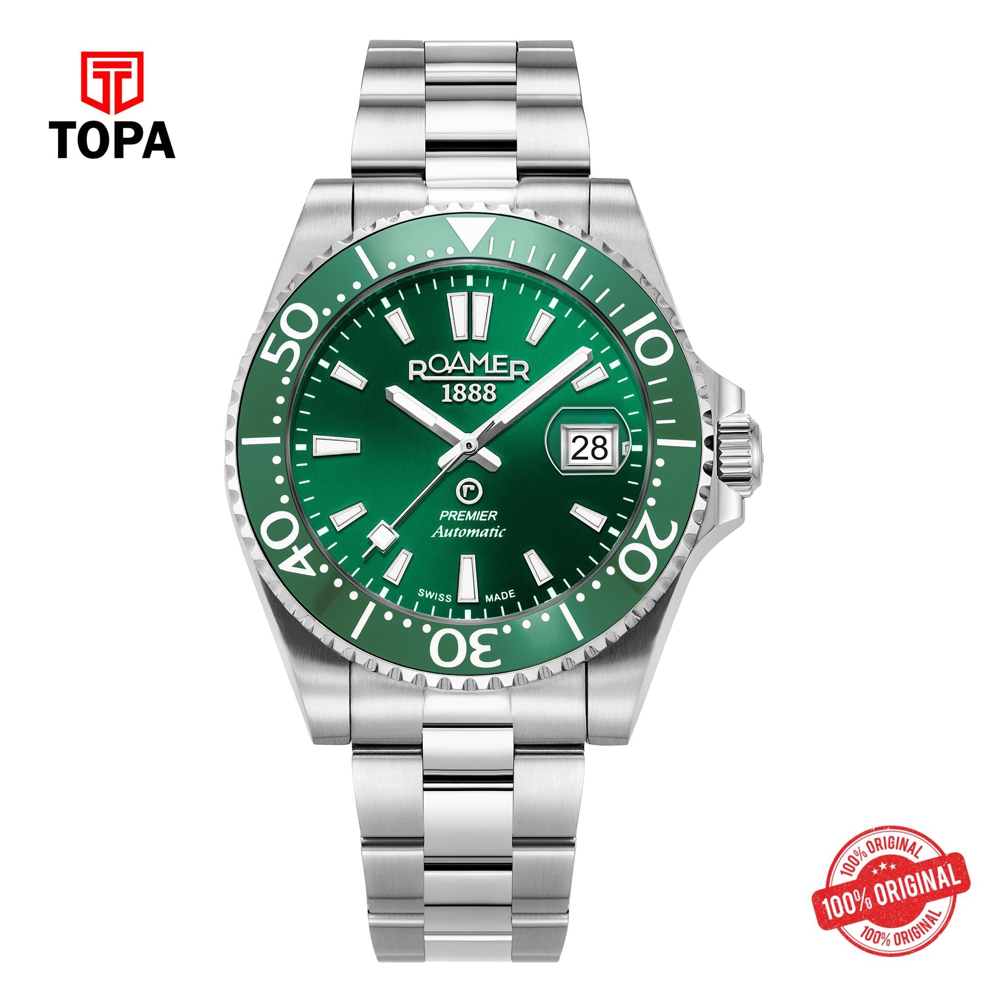 Topa Roamer - 986983 41 75 20 - PREMIER Automatic Stainless Steel Watch for Men's - Product Image 1