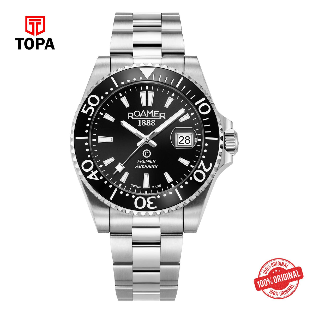 Topa Roamer - 986983 41 85 20 - PREMIER Automatic Stainless Steel Watch for Men's - Product Image 1