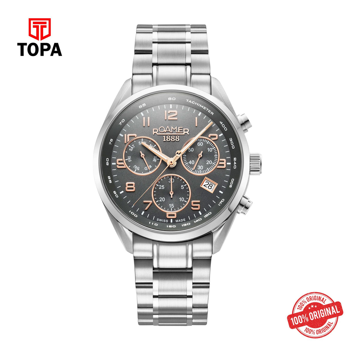 Topa Roamer - 993819 41 54 20 - PRO CHRON Stainless Steel Watch For Men's - Product Image 1