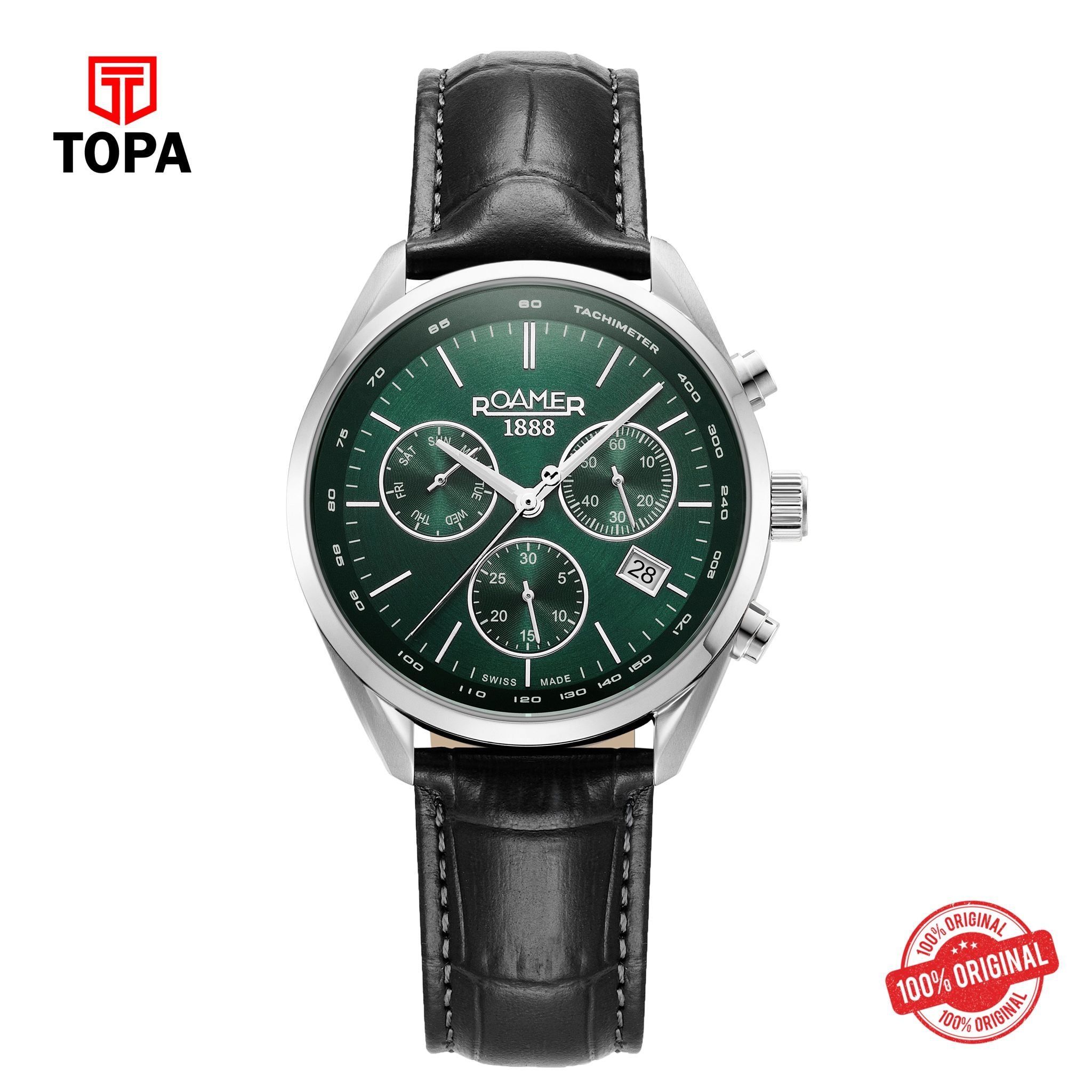 Topa Roamer - 993819 41 75 02 - PRO CHRON Leather Strap Watch For Men's - Product Image 1