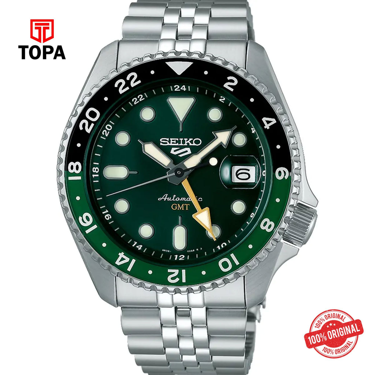 Topa Seiko-5-GMT-SSK035J1-Metal-Band-Men-Watch - Product Image 1