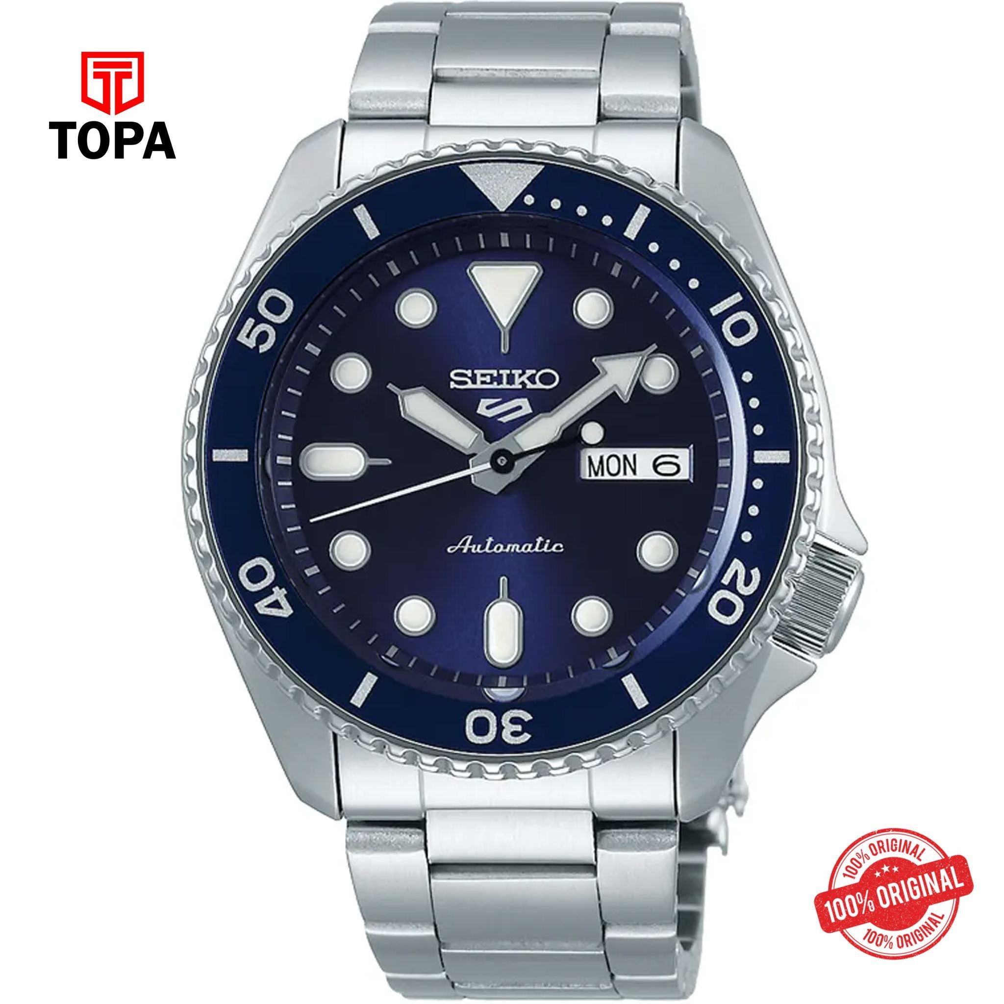 Topa Seiko-5-Sport-SBSA001-Metal-Band-Men-Watch - Product Image 1