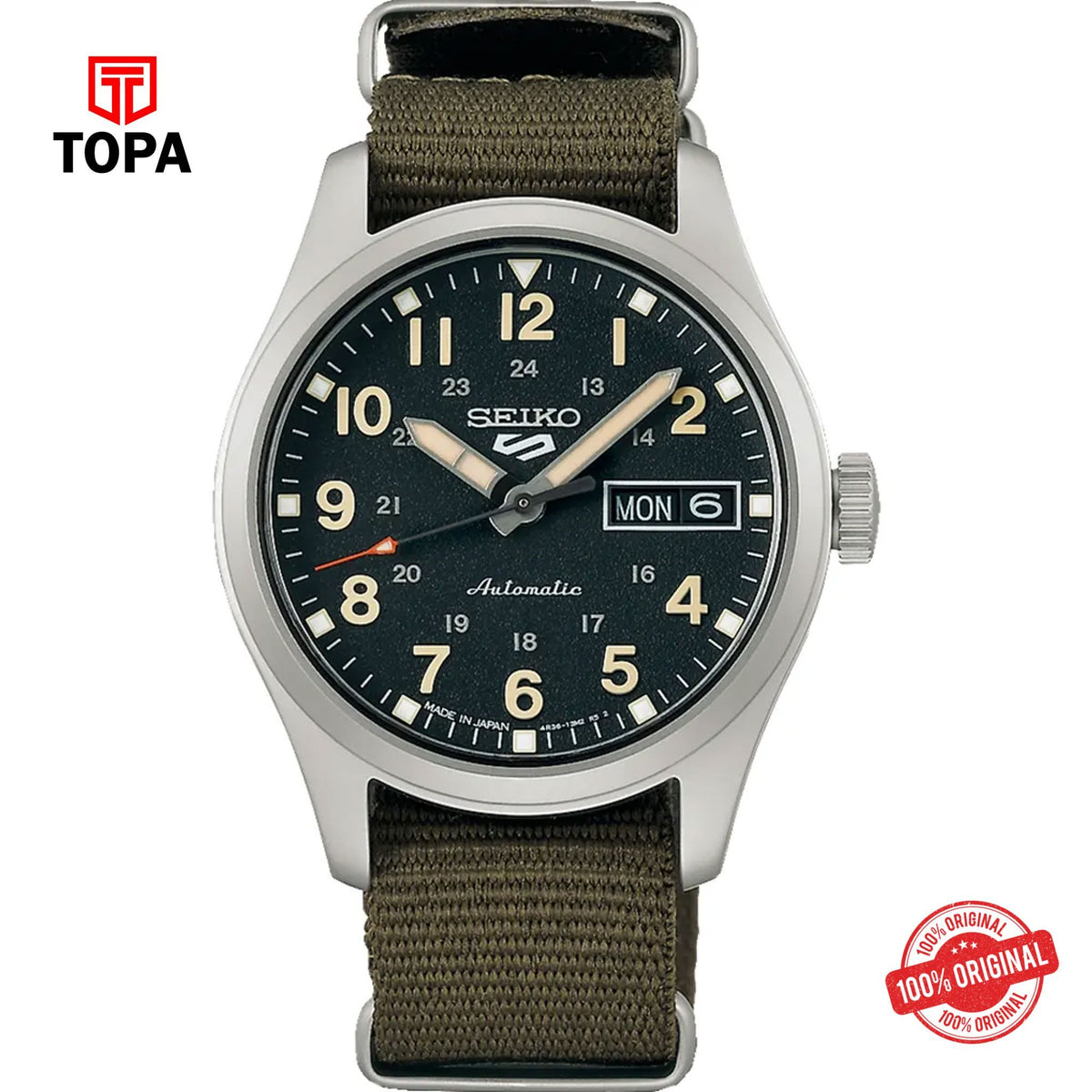 Topa Seiko-5-Sport-SBSA201-Nylon-Band-Men-Watch - Product Image 1